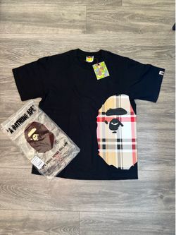 Bape Burberry print tee