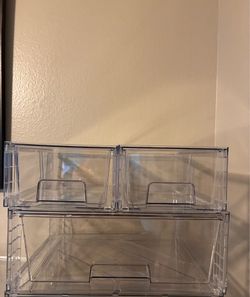 Vtopmart 3 Pack Stackable Storage Drawers