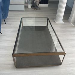 Shagreen And Burnished Brass FOUR HANDS Coffee Table Retails Over $1700- Save 60%
