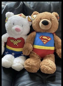 Wonder Woman and Superman teddy bears