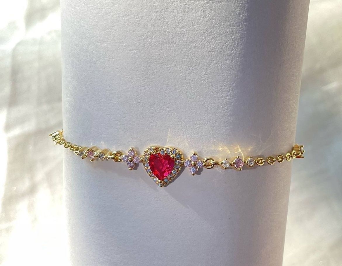 Heart 18k Gold Plated Bracelet