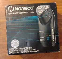 Vintage Norelco Rotatract 3 Rotary Electric Shaver Razor Cordless Rechargeable