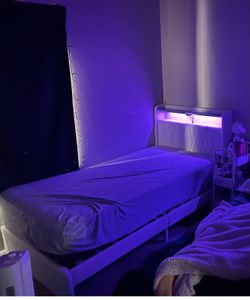 2- twinsize bed frame with working LED LIGHTS