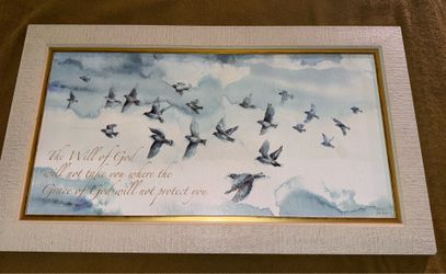 Religious custom frame art with scripture