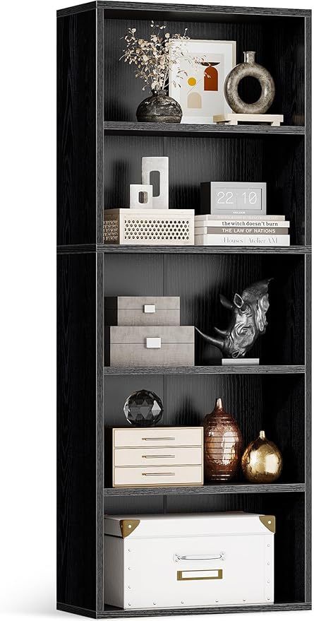 Casaottima 5-Tier Open Bookshelf and Bookcase