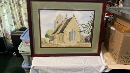 Watercolor framed painting