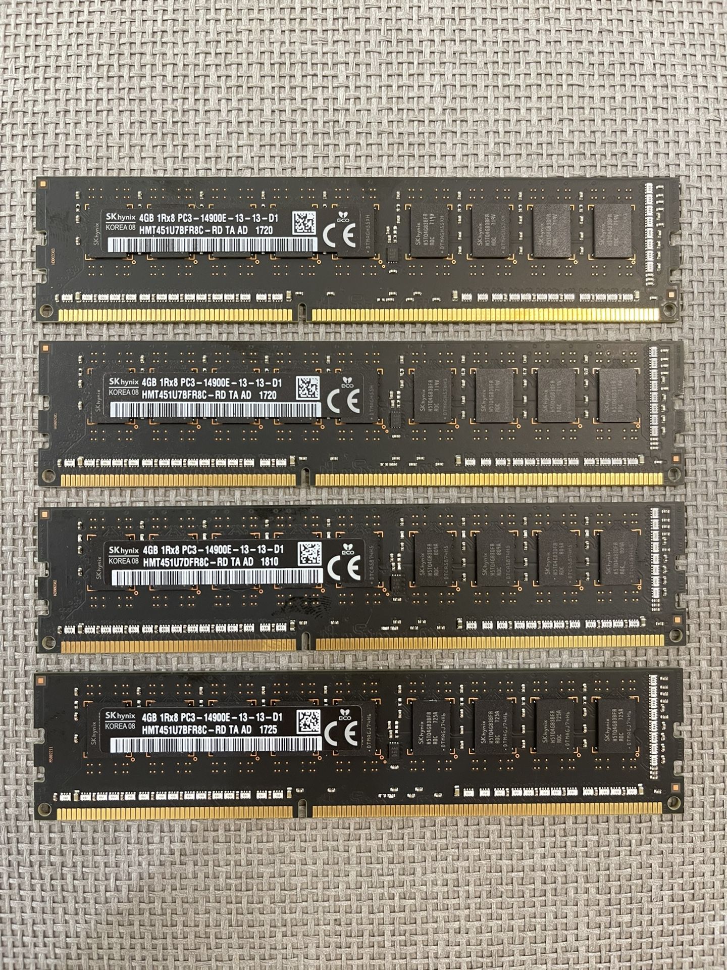 HYNIX HMT451U7AFR8C-RD PC3-14900E DDR3-1866 4GB 1RX8 for Apple MAC  ( Total 16GB)