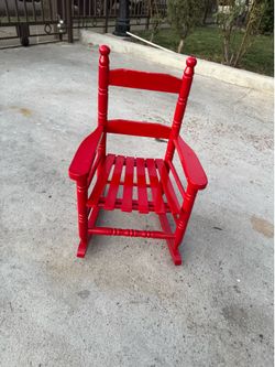 Wood little kids rocking chair