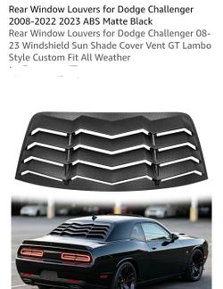 Rear Window Louvers for Dodge Challenge