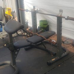 Squat Rack + Bench And Bar!
