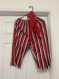 Size small adult or child pirate pants with red head scarf