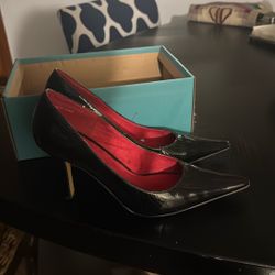 Black Pattens Shoes Size 8B