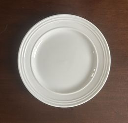 6-pc White Porcelain Plate Set