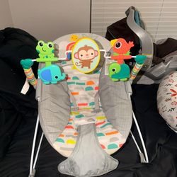 Baby bouncer, pillow, play mat