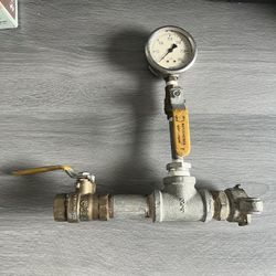 Pressure Gauge Assembly with Valves and Brass Fittings