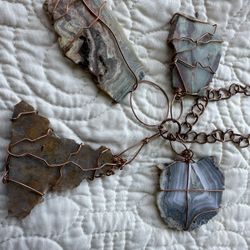 Agate Pendants Wire Wrapped 