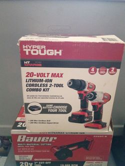 Hyper Tough 20V Max Cordless 2-Tool Combo Kit