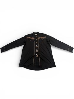 Ranger's Rafael Amaya Western Embroidered Shirt Black Men's 2XL