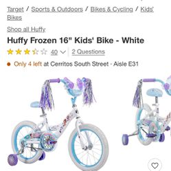 Huffy Frozen Bike Girl Elsa Anna Bicycle 16”