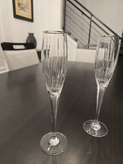Vintage Mikasa Arctic Lights Crystal Flutes