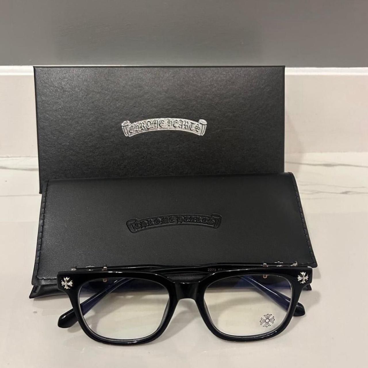 Chrome Hearts Glasses black and silver