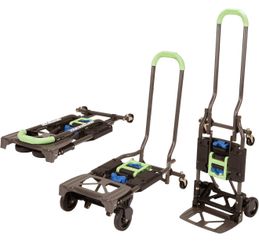 COSCO Shifter Multi-Position Folding Hand Truck and Cart, 300 lb. Weight Capacity, Green, 12222PBG1E
