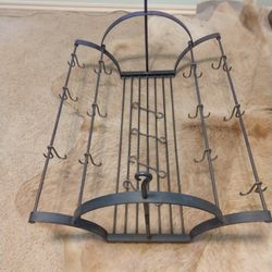 Black Solid Metal Pot Rack