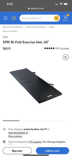 Spri Brand Bi-fold Exercise Mat - 60’