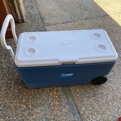 Coleman Heavy Duty Cooler with Wheels - Blue - 100 Quarts