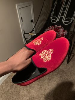 Velvet Red Loafers