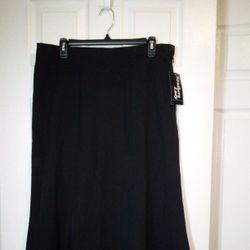 NWT Southern Lady Black Midi Skirt Size 12 