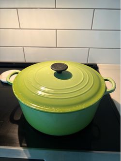 Lecruet 28cm Dutch oven, very rare gradient green