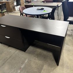 Desk And Credenza 