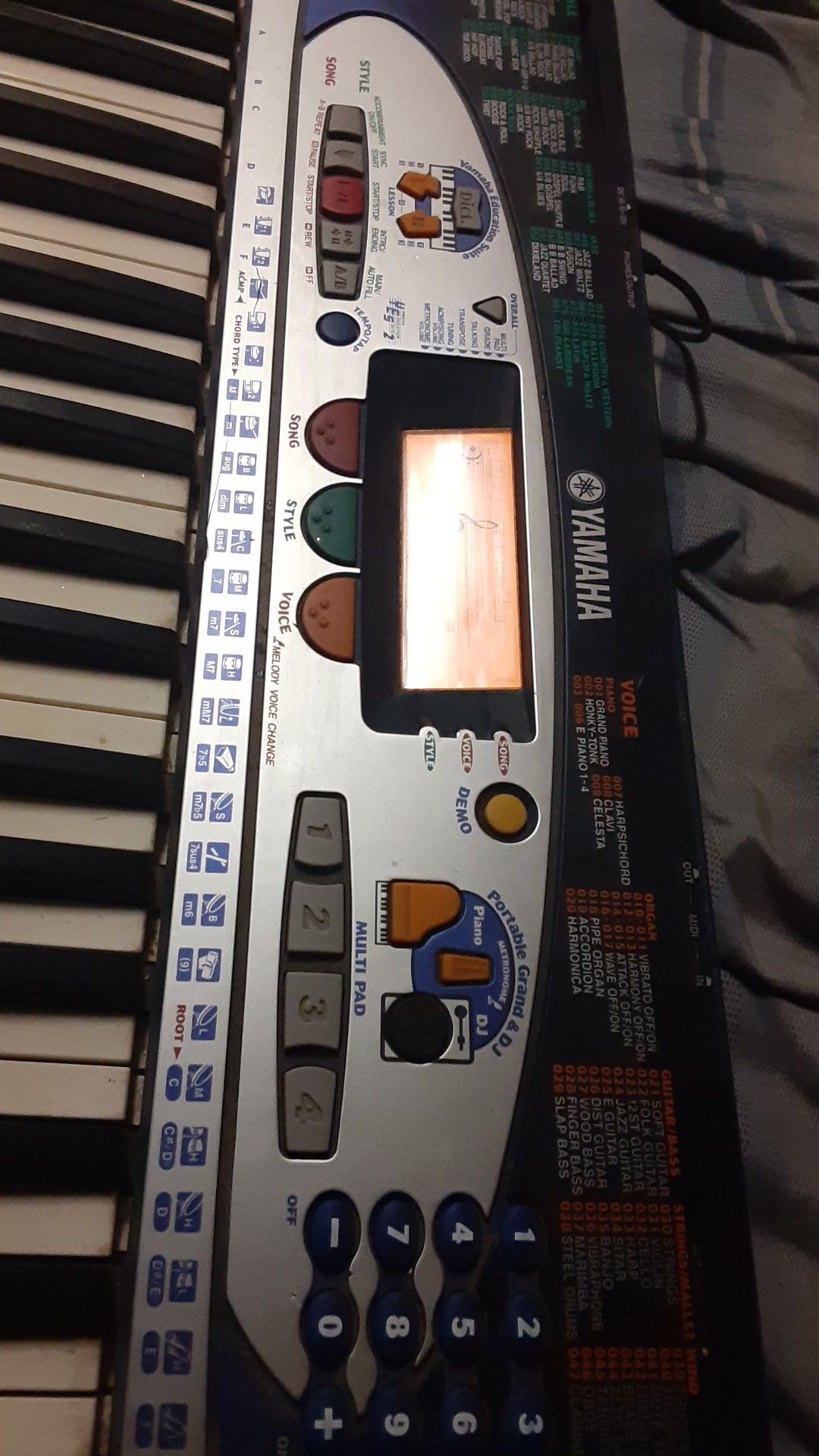 Yamaha bass boost psr 160 keyboard