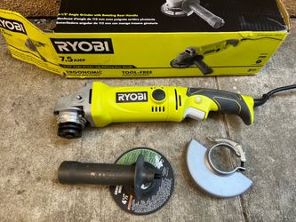 RYOBI 7.5 Amp 4-1/2 in. Corded Angle Grinder with Rotating Rear Handle