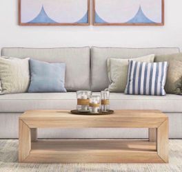 Open Box New WADE LOGAN Casmey Premium Materials Floor Shelf 48 Coffee Table with Storage