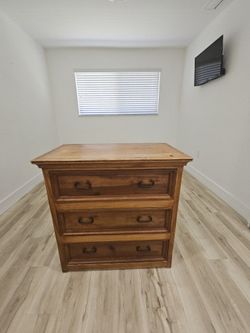 Solid Mexican Wood Chest 3 Drawers 