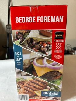 NEW, George Foreman 4-Serving Removable Plate Grill and Panini Press, Black, GRP1060B