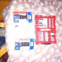 Milwaukee drill bit set (few missing bits)/w Dremel oscillating blades