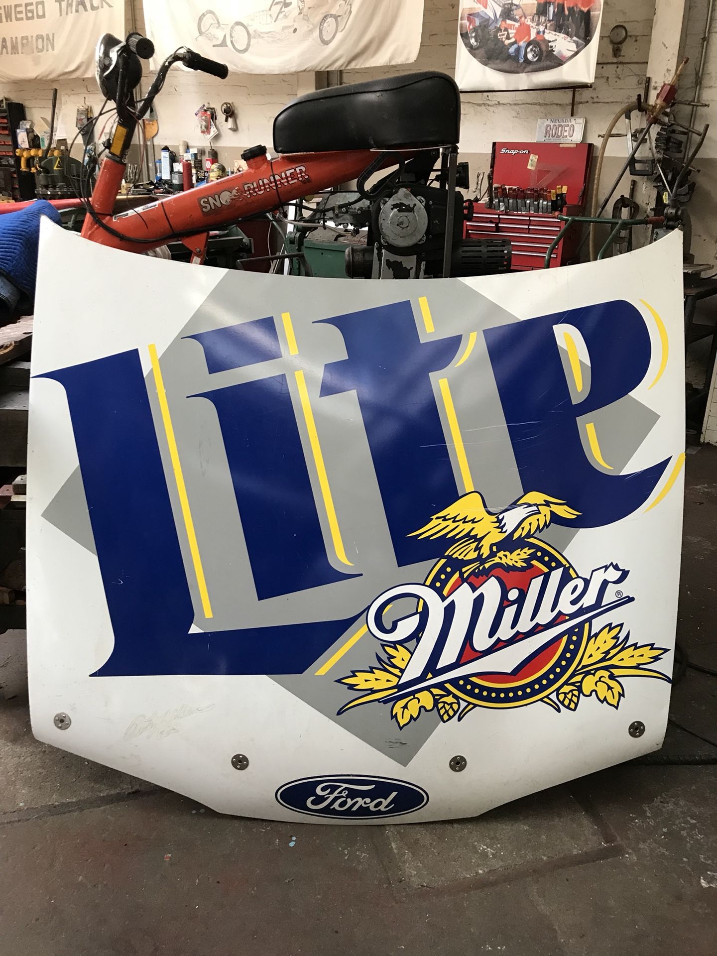 Rusty Wallace Miller Lite Authentic Full Size NASCAR Hood