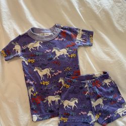 Hanna Andersson unicorn short pajamas