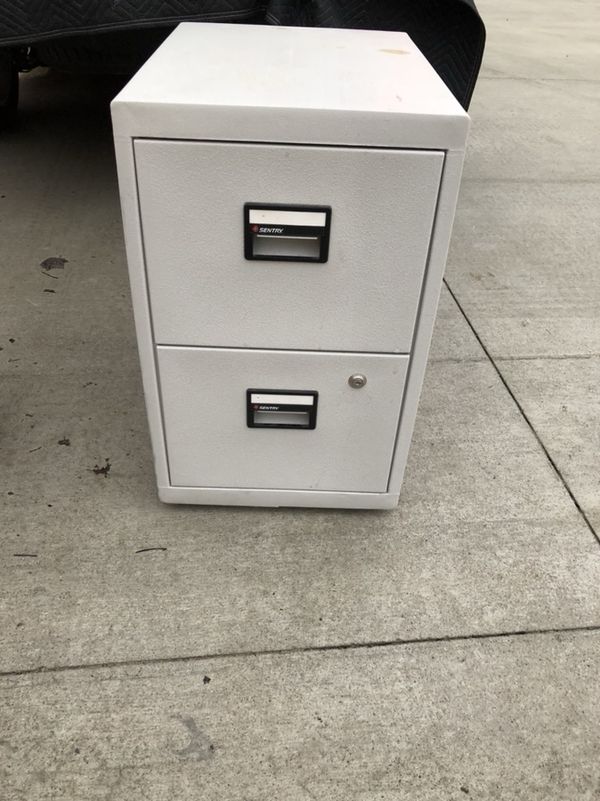 Sentry safe fire proof vertical 2 drawer 25 deep file cabinet for sale