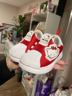 Hello Kitty Red and White Superstar Sneakers 4K