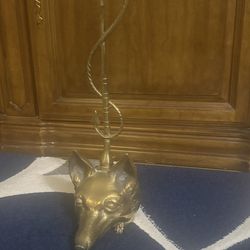 Victorian Fox and Whip Brass Hall Porter