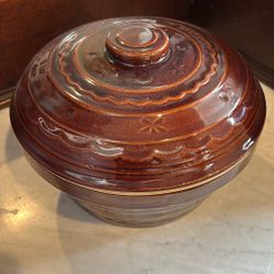 Vintage Marcrest Stoneware Bowl And Lid 