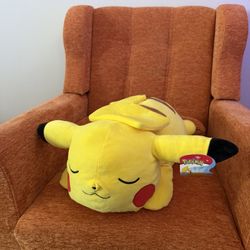 Sleeping Pikachu Pokemon Plushie