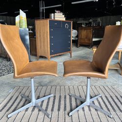 Cognac Overman High Back Swivel  Chairs 