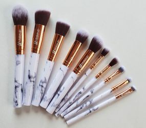 10pcs marble makeup brush set