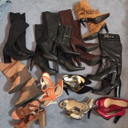 ALL BOOTS AND HEELS SIZE 6