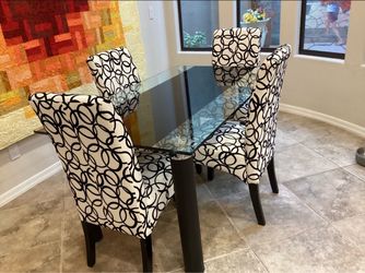 Circle Patterned Parsons Chair